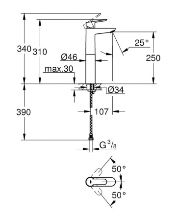 Фото смеситель для раковины grohe bauedge 23761000