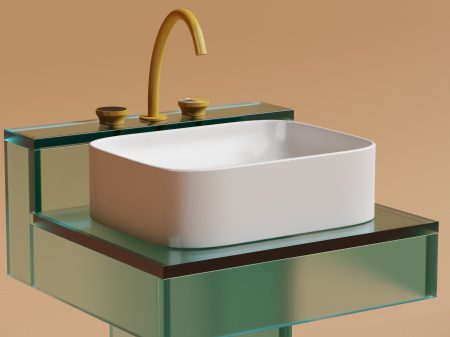Фото раковина накладная ceramicanova element 50.5 см, цвет: белый cn6052mw