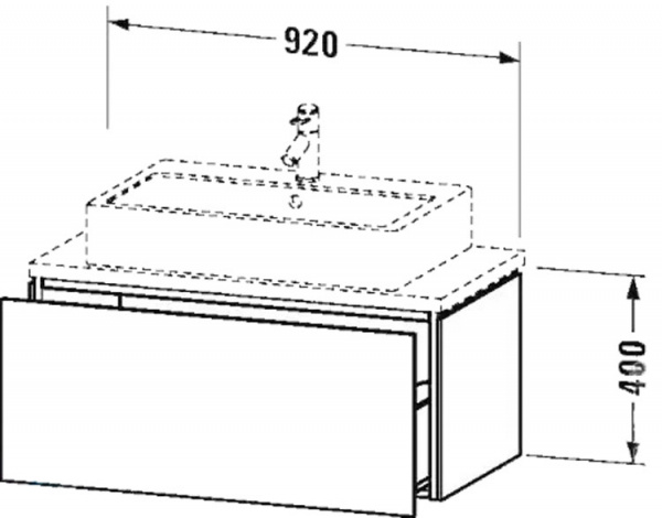 Фото тумба под раковину duravit l-cube 92 см, цвет: белый глянец lc580302222