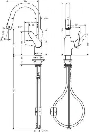 Фото смеситель для кухонной мойки hansgrohe focus 71862000