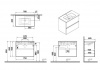 Фото тумба с раковиной vitra mia plus square 80 см 69741