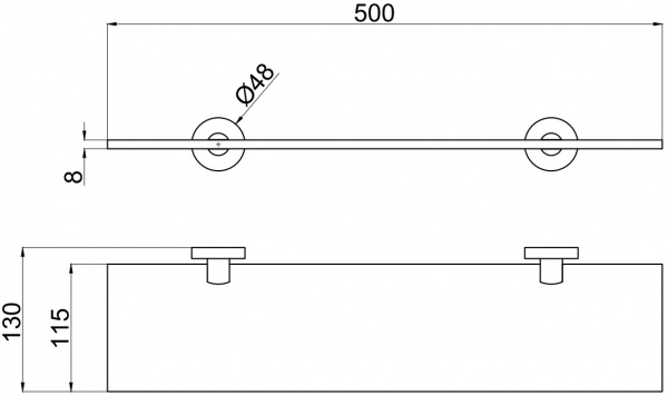 Фото полка стеклянная allen brau priority 6.31013-31