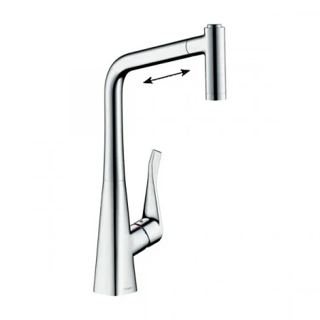 Фото смеситель для кухонной мойки hansgrohe metris 73824000