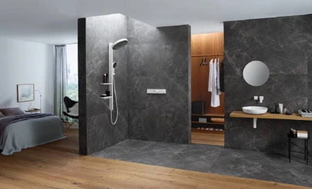 Фото термостатический смеситель для душа hansgrohe rainselect 15380140