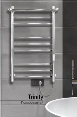 Фото электрический полотенцесушитель indigo line trinity 80/50 с полкой lсlte80-50prt