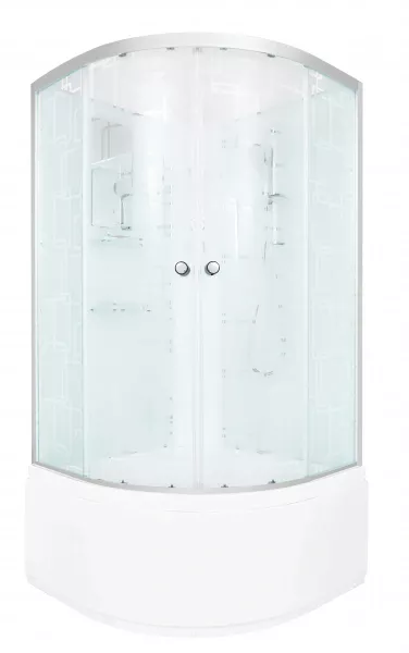 Фото душевая кабина dto 100x100 см em4510ngm с гидромассажем