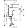 Фото смеситель для биде hansgrohe logis e 71232000