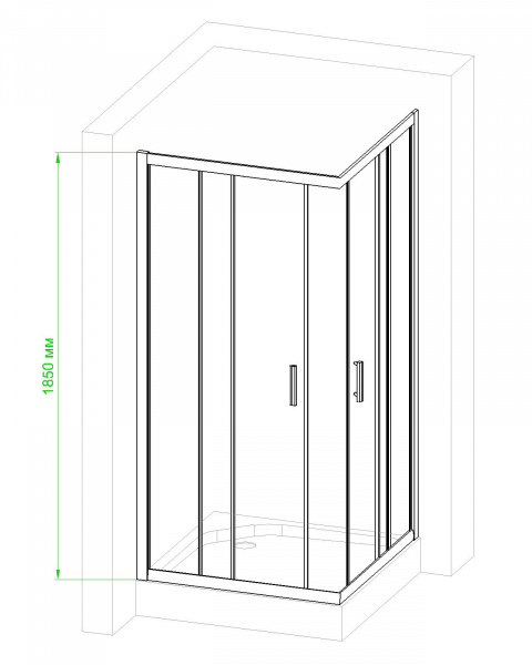 Фото душевое ограждение royal bath hpd rb80hpd-t 80x80 см