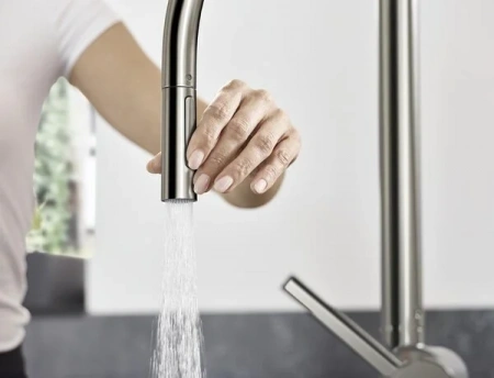 Фото смеситель для кухонной мойки hansgrohe talis classic 72800800