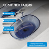 Фото раковина накладная прозрачная abber kristall at2805saphir