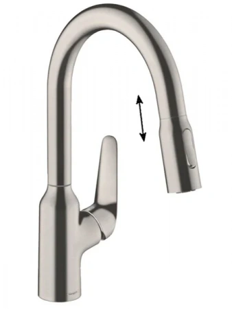 Фото смеситель для кухонной мойки hansgrohe focus 71801800