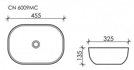 Фото раковина накладная ceramicanova element 45.5 см, цвет: капучино cn6009mc