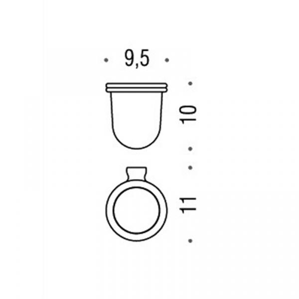 Фото стакан подвесной colombo design luna b0102