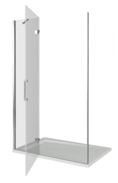 Фото душевая дверь good door saturn wtw-130-c-ch l/r 130 см