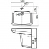 Фото полупьедестал для раковины arrow agl9605c