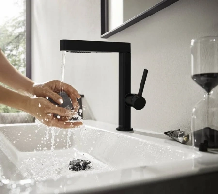 Фото смеситель для раковины hansgrohe finoris 76063670