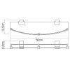 Фото полка стеклянная wasserkraft leine k-5044