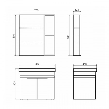 Фото тумба с раковиной comforty соло 70 см 00-00010978