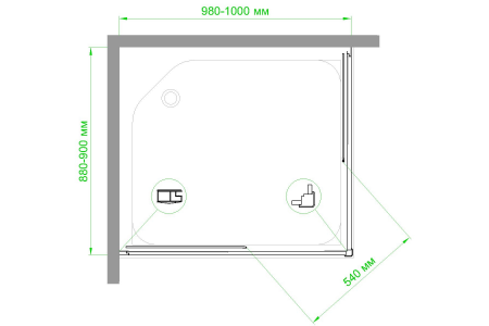 Фото душевое ограждение royal bath hpd rb9100hpd-t-bl 100x90 см