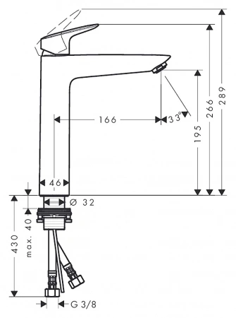 Фото смеситель для раковины hansgrohe logis 71091000_vstvo