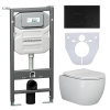 Унитаз с инсталляцией Сет 4 в 1 Ceramicanova CN3001_1001B_1000