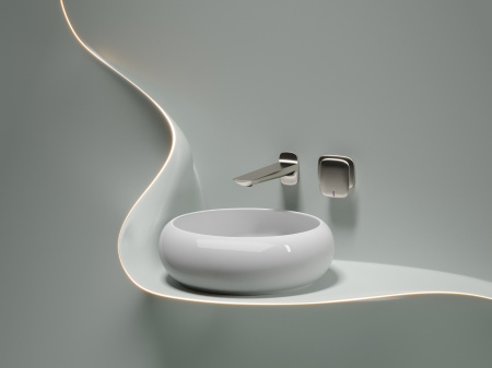 Фото раковина накладная ceramicanova element 36 см, цвет: белый cn6050