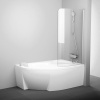 Шторка Ravak Rosa CVSK1 140/150 7QLM0C00Y1 блестящая+транспарент