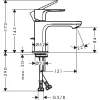 Фото смеситель для раковины hansgrohe rebris s 72586000