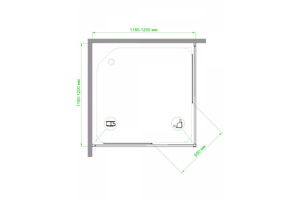 Фото душевое ограждение royal bath hpd rb1212hpd-t-bl 120x120 см