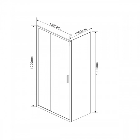 Фото душевое ограждение vincea garda 100x130 см  vsr-1g1013clb