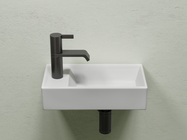 Фото раковина подвесная ceramicanova element 41.7 см, цвет: белый cn6051rmw