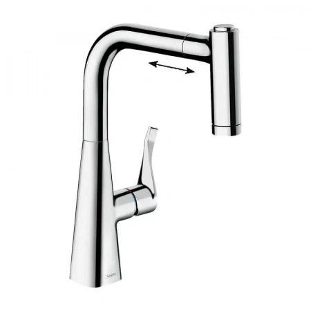 Фото смеситель для кухонной мойки hansgrohe metris 73823000