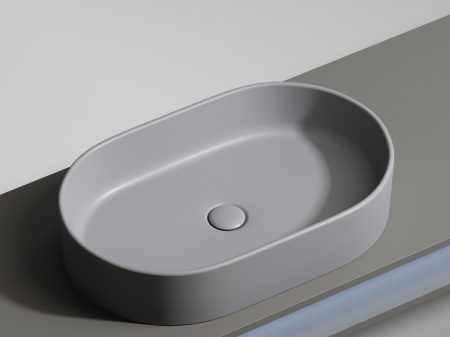 Фото раковина накладная ceramicanova element 60.8 см, цвет: антрацит cn6048mh