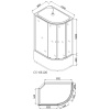 Фото душевая кабина loranto 120x80 см cs-66120l g  120*80*215