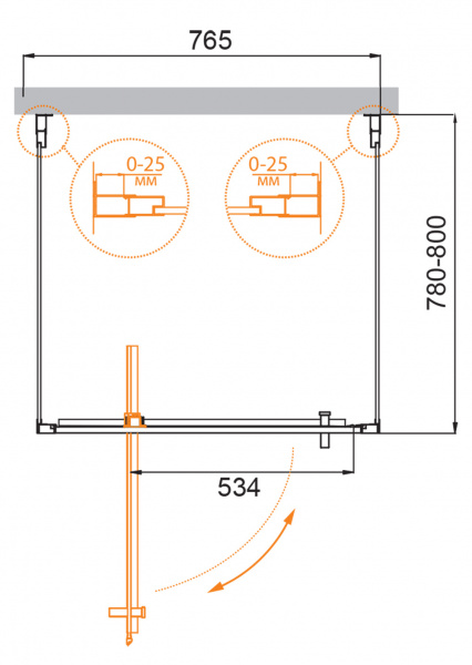 Фото душевое ограждение cezares molveno molveno-ba2-80/80-c-cr-iv 80 см