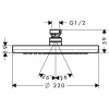 Фото верхний душ hansgrohe croma 220 1jet 26464000