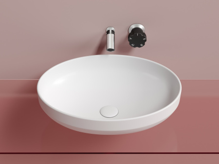 Фото раковина накладная ceramicanova element 50.2 см, цвет: белый cn6056mw