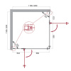 Фото душевое ограждение belbagno kraft-a-22-120-c-cr 120x120 см