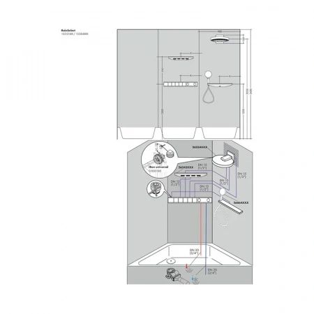 Фото термостатический смеситель для душа hansgrohe rainselect 15384140