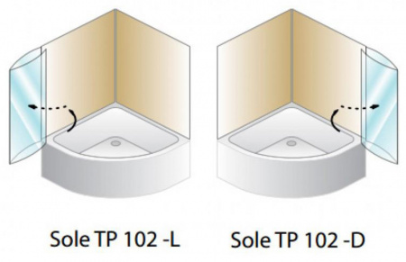 Фото шторка kolpa-san sole tp 102 см