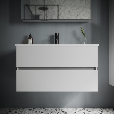 Фото тумба под раковину sancos urban 90 см, цвет: белый ur90w