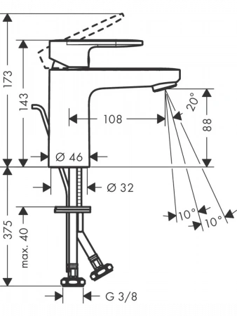 Фото смеситель для раковины hansgrohe vernis blend 71551670