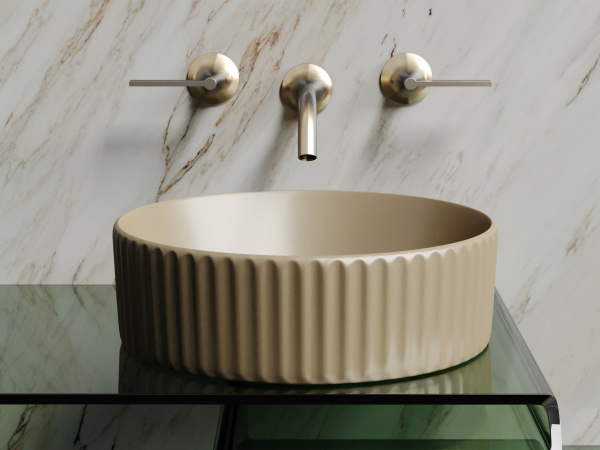 Фото раковина накладная ceramicanova element 36 см, цвет: капучино cn6057mc