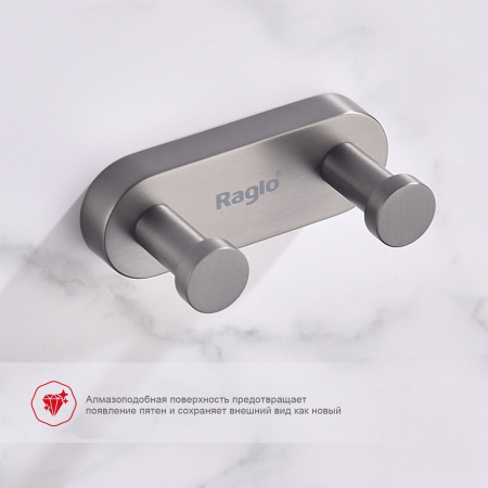 Фото крючок двойной raglo цвет: графит r300.052.09