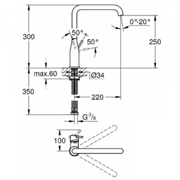 Фото смеситель для кухни grohe essence new 30269000
