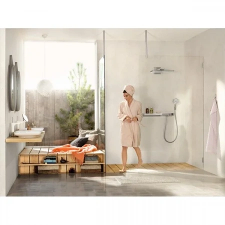 Фото душевая стойка hansgrohe raindance select e 13184000/27385400/26564400