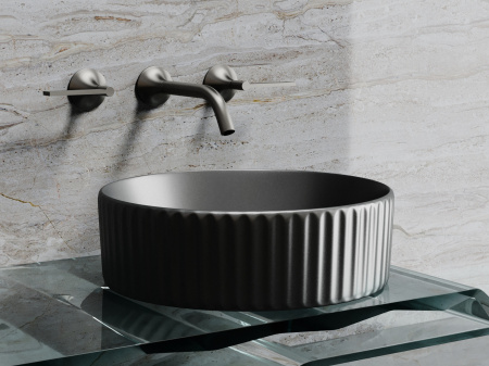 Фото раковина накладная ceramicanova element 36 см, цвет: антрацит cn6057mdh