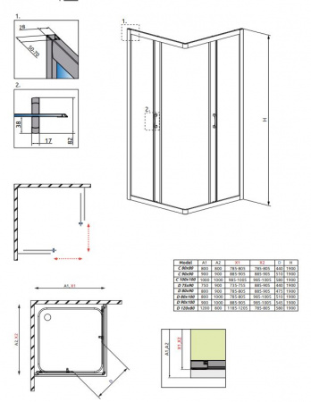 Фото душевое ограждение radaway premium plus c 90x90 см 30453-01-05n