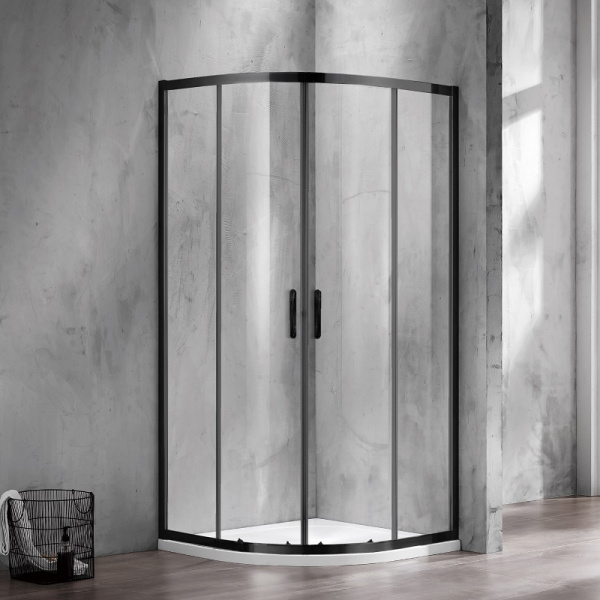 Фото душевое ограждение  azario milton  90x90 см az-nd2142 900 black