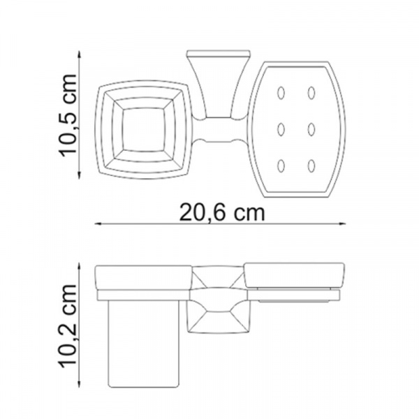 Фото держатель стакана и мыльницы wasserkraft wern k-2526
